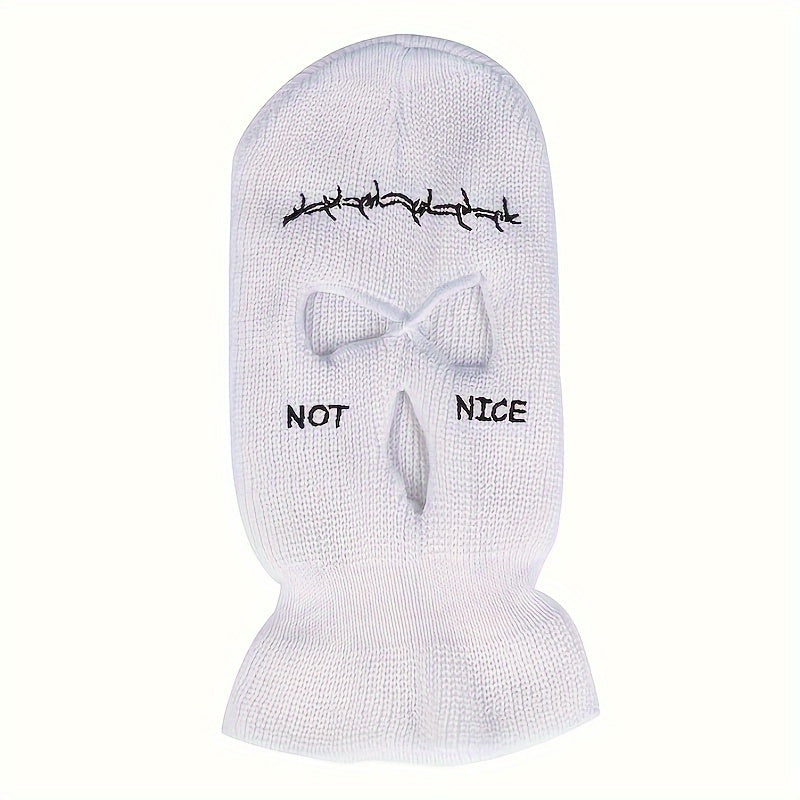 3 Hole Skiing Mask Knitted Balaclava Full Face Cover Winter Sports Mask