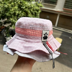 Baby Sun Protection Hat Casual Plaid Fisherman Hat