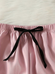 Girl's Button Front Coat & Pants Set Solid Top Outfits Kids Clothes