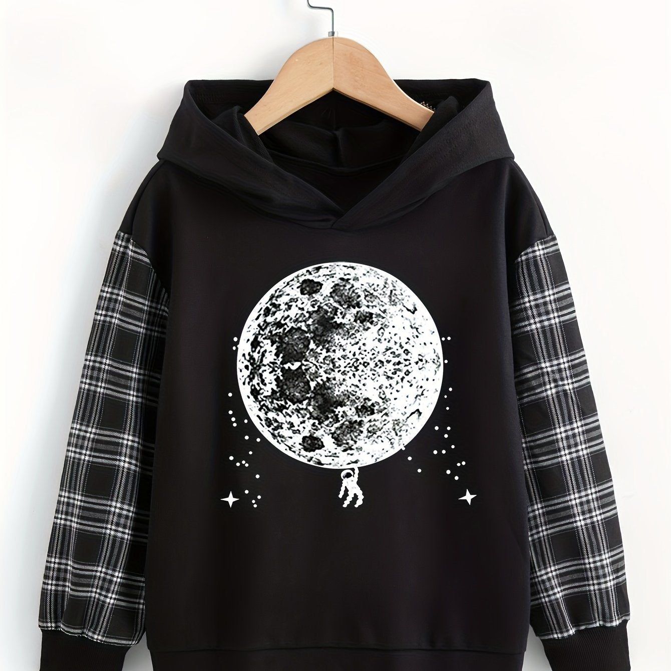 Universe Planet Print Boys Hooded Sweatshirt