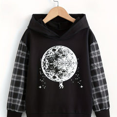 Universe Planet Print Boys Hooded Sweatshirt