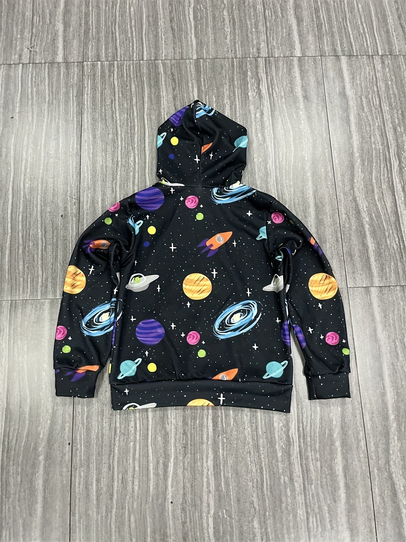 3D Printing Astronaut Sweatshirt Kids Long Sleeve Hoodie