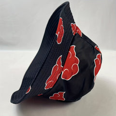Red Cloud Print Bucket Hat Hip Hop Unisex Lightweight Sunscreen