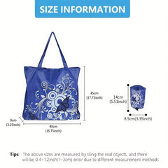 Portable Folding Tote Bag Creative Printed Lightweight Bag For Travel