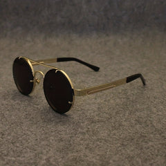 Men's Steampunk Round Sunglasses Retro Style Hip Hop