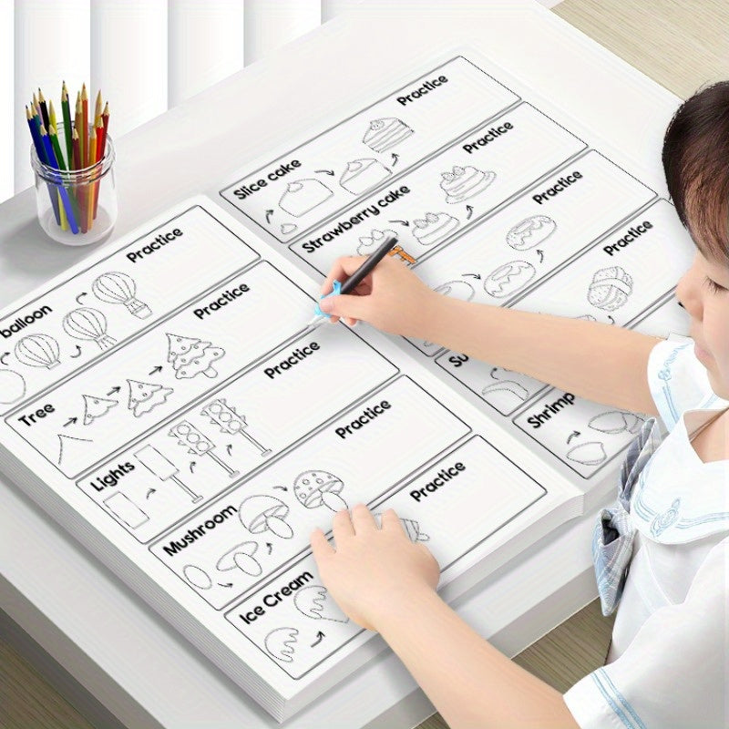 Step-by-Step Drawing Book for Kids, 200 Art Lessons with Sharks, Rabbits, Sheep