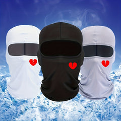 Broken Heart Print Balaclava Ski Mask Unisex Neck Gaiter