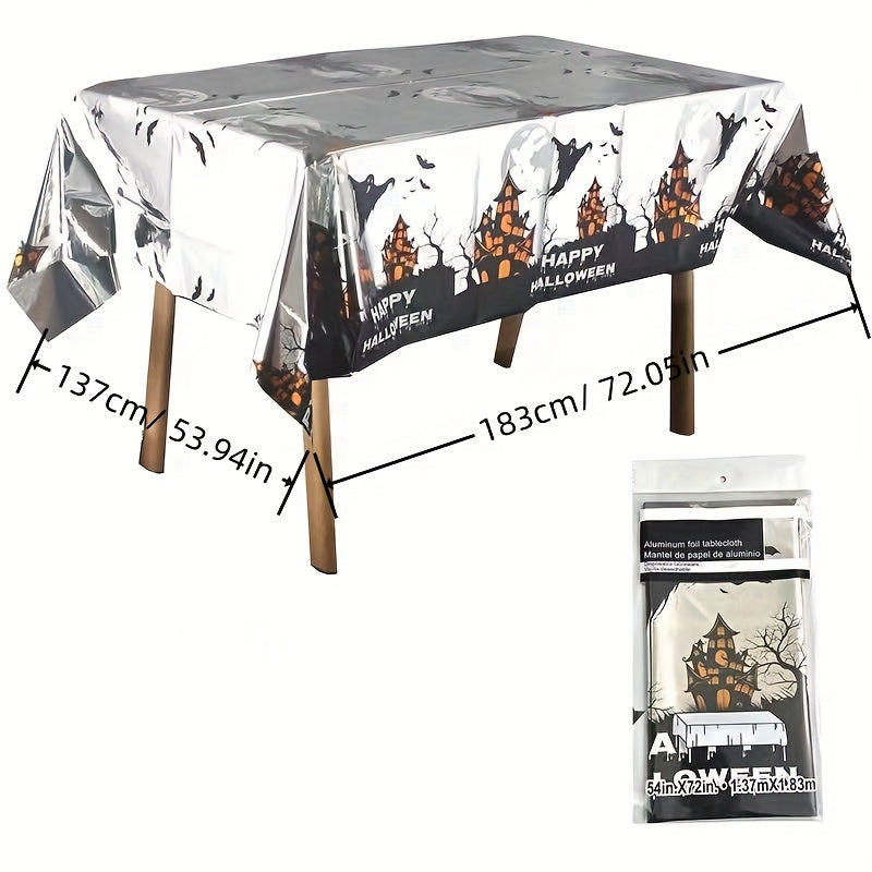 Halloween Theme Party PE Tablecloth Disposable Rectangular Tablecloth