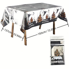 Halloween Theme Party PE Tablecloth Disposable Rectangular Tablecloth