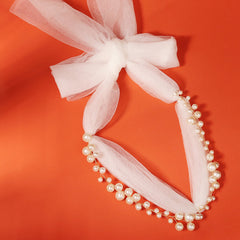 Princess Pearl Crown Faux Ivory Pearls Bridal Hair