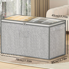 Large Capacity Storage Bag With Handles Portable Non Woven Clothes Storage Bag