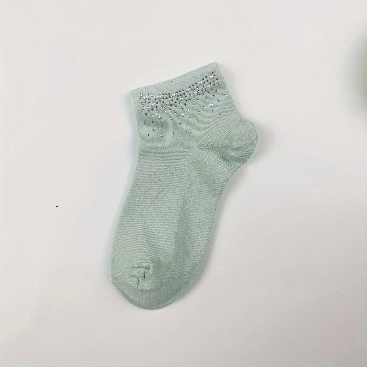 Rhinestone Crew Socks for Women