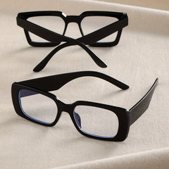 Clear Lens Glasses Rectangle Frame Eyeglasses Anti Light Eyewear