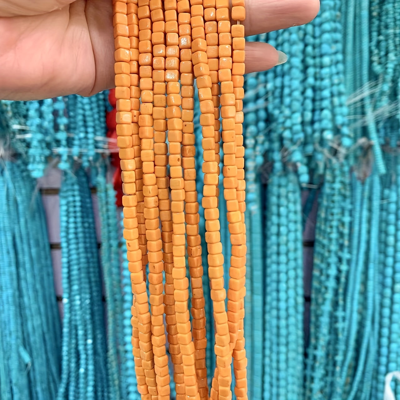 90pcs Turquoise Cube Beads DIY Jewelry Making Necklace & Bracelet
