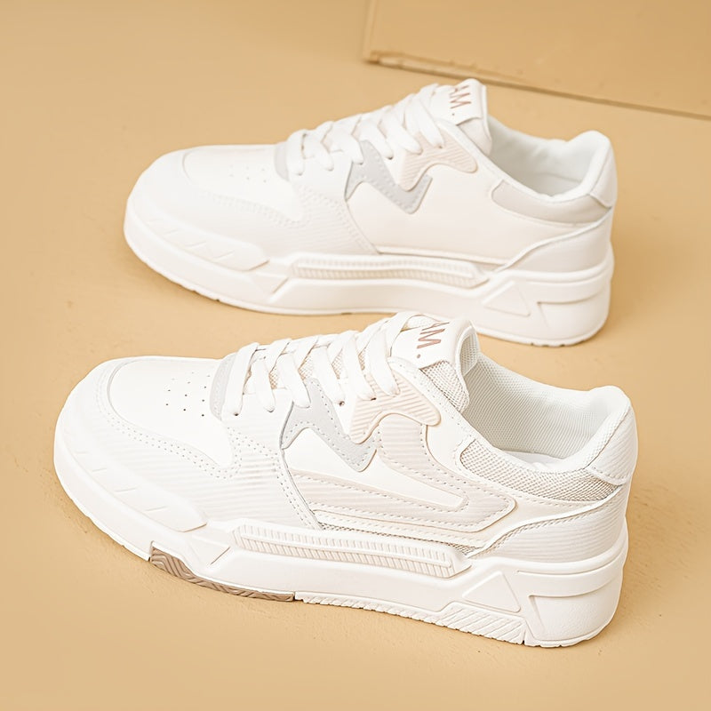 Women's Soft Sole Low Sports Shoes Lace up Casual Skate Shoes