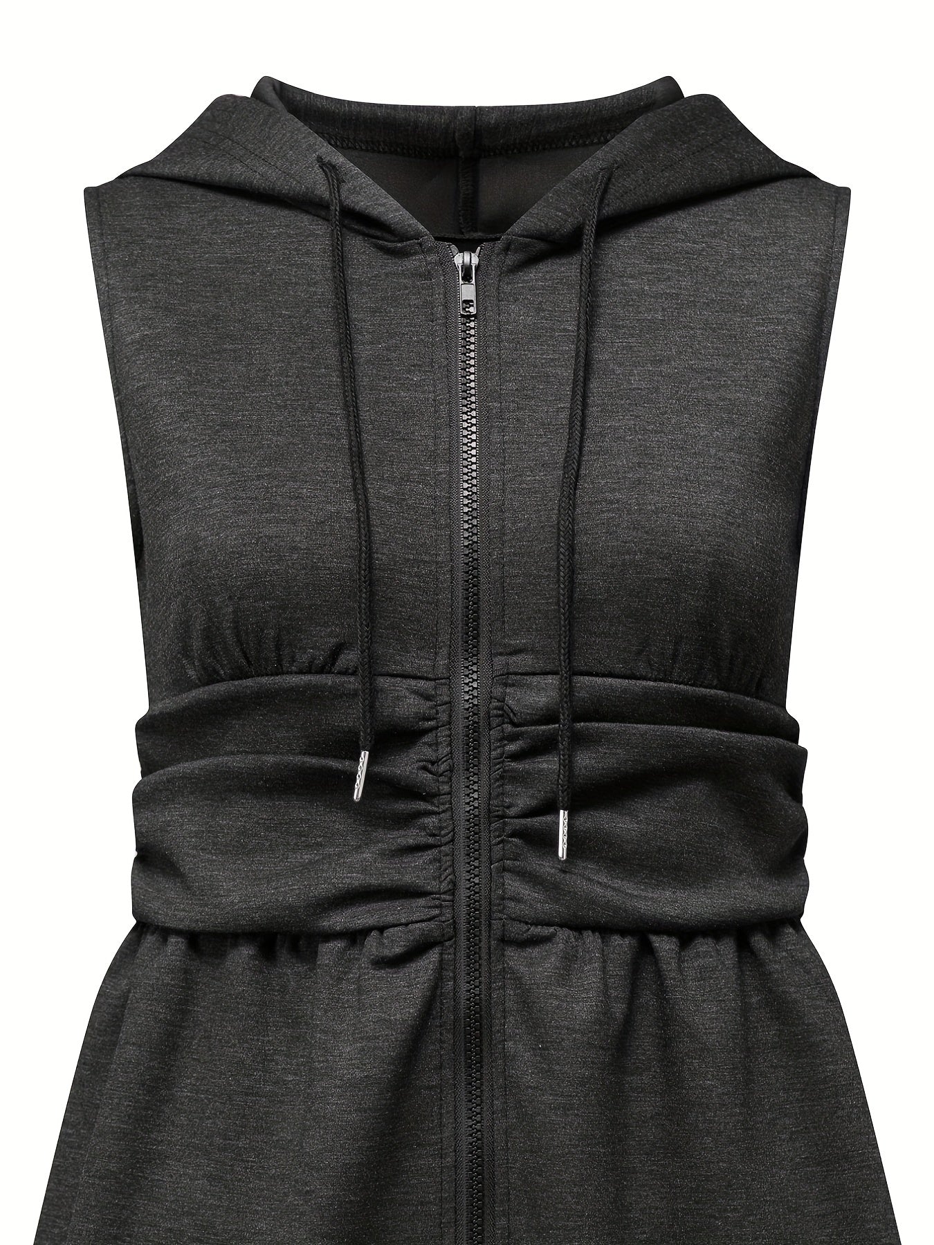 Casual Drawstring Hooded Romper Jumpsuit Women's Clothing