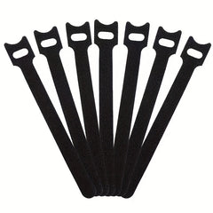50pcs Adjustable Cable Management Strap 6 inch with Hooks and Buckles