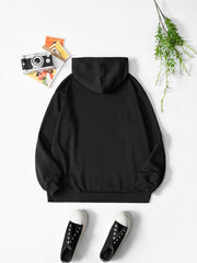 Butterfly & Flower Print Hoodie Casual Sweatshirt