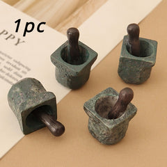 Grey Mini Pots for Micro Landscape Simulation Retro Ornament Decor