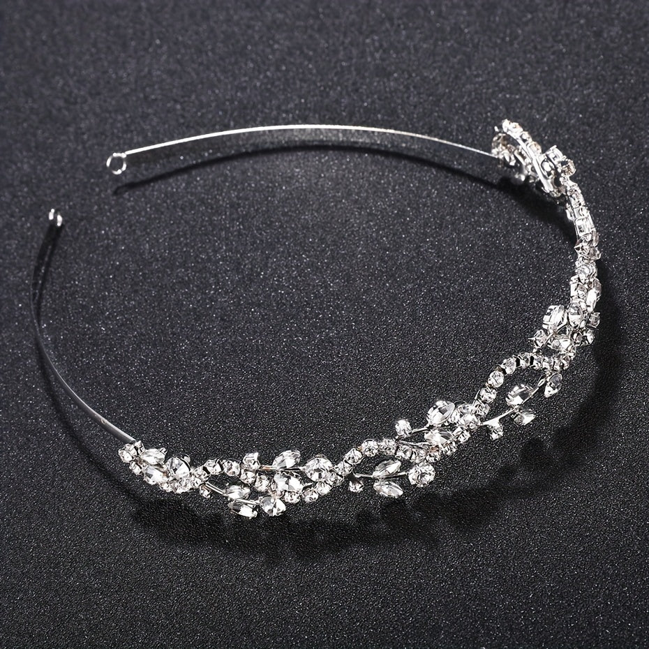 Rhinestone Crown Headband Baroque Bridal Wedding Hair Accessory