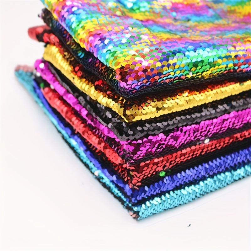 Rainbow Reversible Sequin Fabric for Indoor Decorations