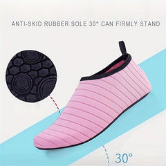 Men's Quick Dry Water Shoes Striped Aqua Socks Lightweight Non Slip Beach Pool