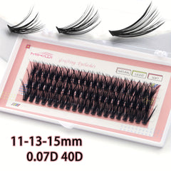 60Pcs Cluster Lashes 0.07D Curl 9-16mm Mix DIY Eyelash Extension Volume Natural