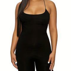 Sexy Spaghetti Romper Jumpsuit Cross Back Summer Clothing