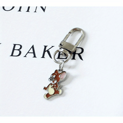 Cat Mouse Keychain Friendship Animal Key Ring Purse Bag Backpack Car Key Charm