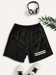 Boys Stripe Print Quick Drying Shorts for Summer