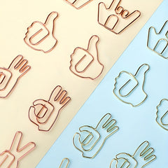 10pcs Creative Metal Paper Clip Bookmark for School and Office