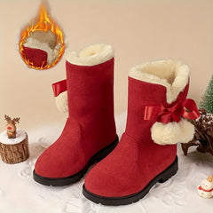 Girl's High Top Snow Boots Lightweight Warm Keeping Outdoor Hiking Plush Comfort