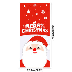 50pcs Christmas Candy Bag Santa Gift Packaging Bag Christmas Decoration