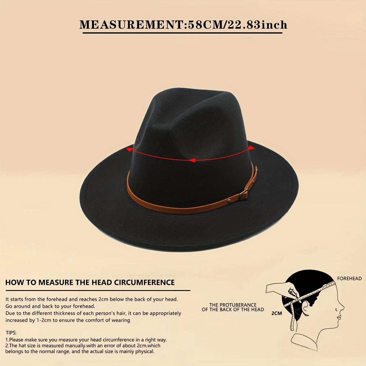 Large Brimmed Woolen Felt Top Hat - Autumn and Winter Jazz Hat