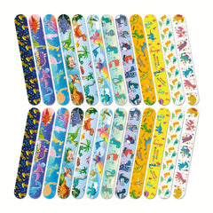 12pcs Dinosaur Slap Bands Snap Bracelets Wristbands Party Favors