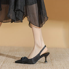 Women's Bowknot Slingback Pumps Stiletto Heels