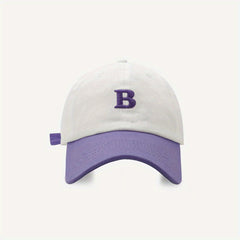 Embroidery Casual Baseball Cap Block Sports Hat Adjustable Sunscreen Dad Hats