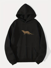 Animal Print Hoodie Men's Casual Graphic Pullover Hooded Sweatshirt