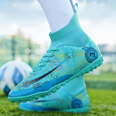 Men's High Top Turf Football Boots Outdoor Soccer Cleats