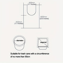 4 Gallons Small Trash Bags 5 Rolls 100pcs Small Garbage Bags