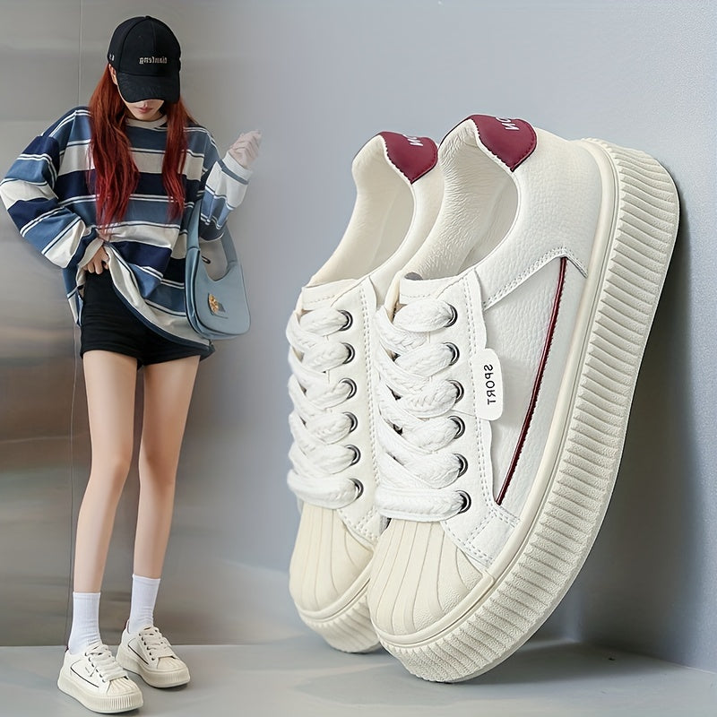 Chunky Sneakers Lace Up Non Slip Casual Walking Shoes