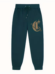 Star Pattern Joggers Men's Casual Loose Fit Drawstring Pants
