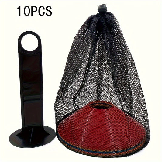 Football Mark Boards Set with Storage Rack for Flexibility Training