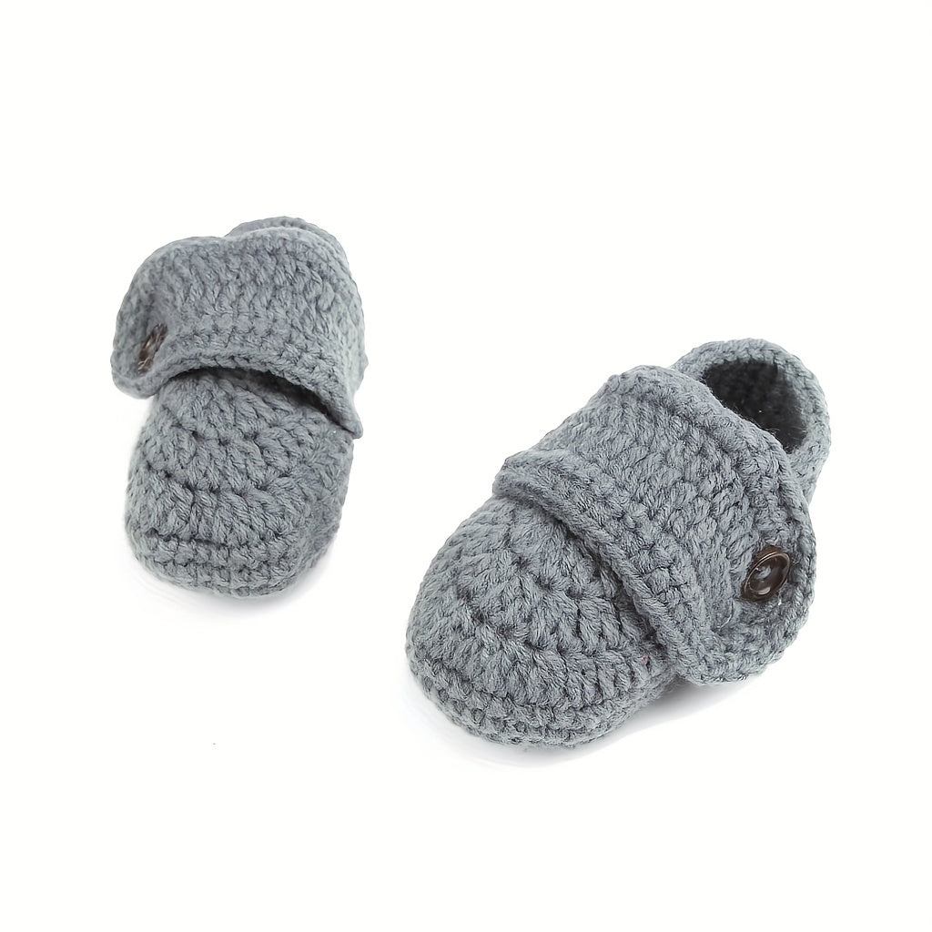 Hand Crocheted Baby Booties Soft Soled Shoes for Infants
