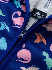 Toddler Fleece Jacket Baby Boys Girls Zip Up Hoodie Thick Warm Coat