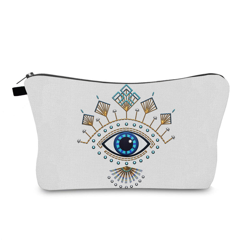 Evil Eye Pattern Travel Toiletry Bag Portable Cosmetic Storage Makeup Pouch