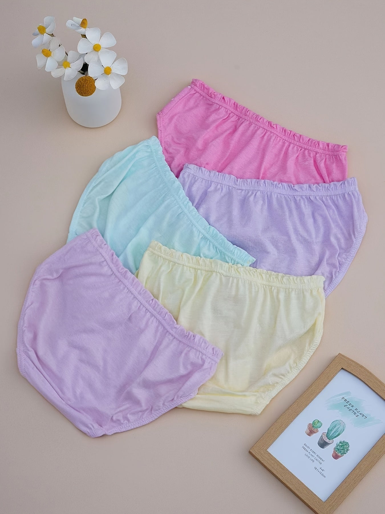 Girls Panda Rabbit Print Shortie Brief Soft Cotton Underwear