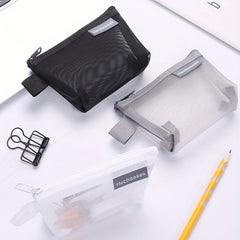 Transparent Nylon Mesh Coin Purse Large Capacity Key Bag Card Coin Bag