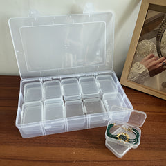 26pcs Plastic Clear Storage Box Organizer Jewelry DIY Art