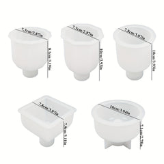 DIY Cement Flower Vase Silicone Mold Insertion Candle Holder Gypsum Mold